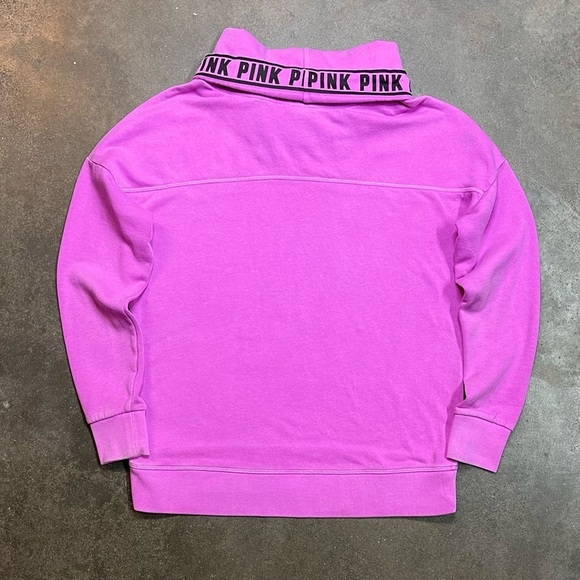 Victoria Secret PINK Cowl Neck Logo Sweatshirt Y2K - Picture 3 of 8